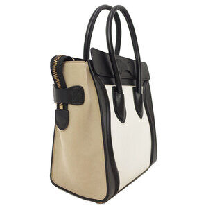 Celine Shopper Leather Shoulder Handbag Calfskin Tote